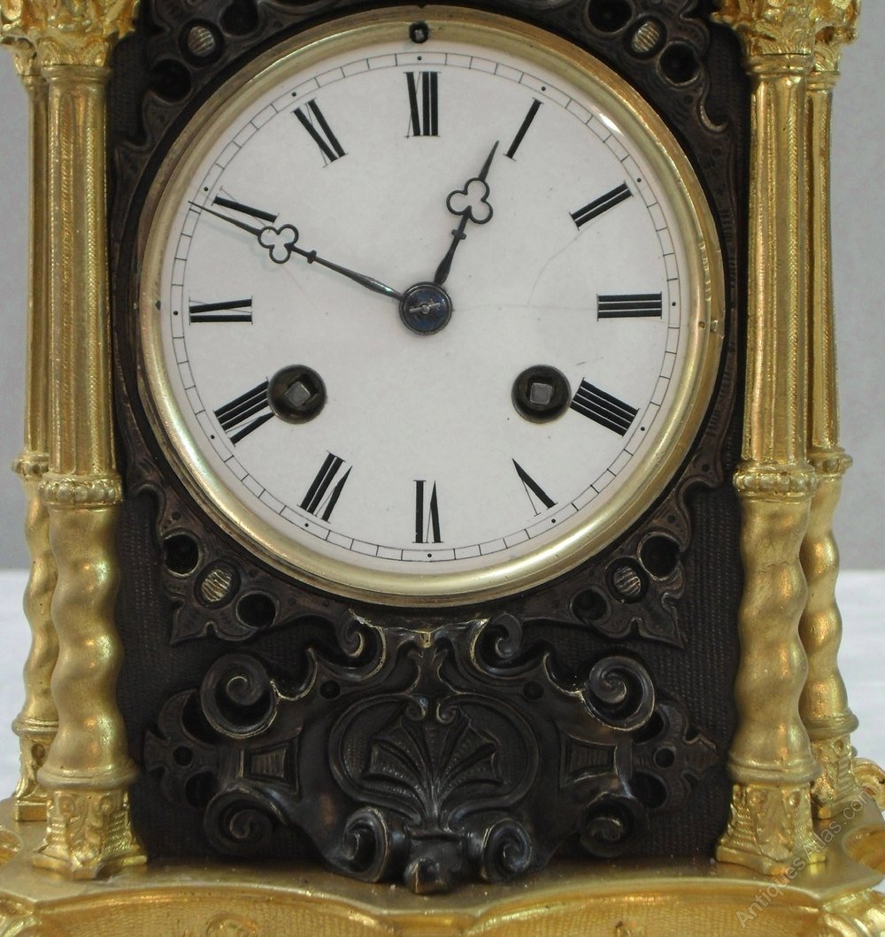 Antiques Atlas French Gothic Revival Bronze Mantel Clock