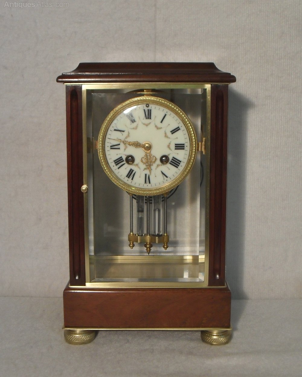 Antiques Atlas French Mahogany Four Glass Mantel Clock