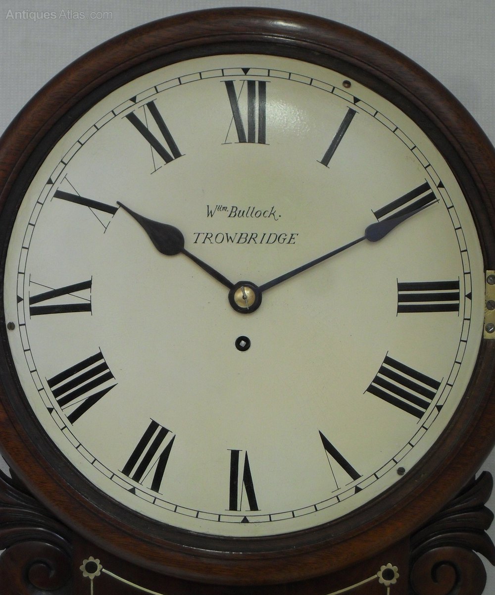 Antiques Atlas Mahogany Drop Dial Wall Clock