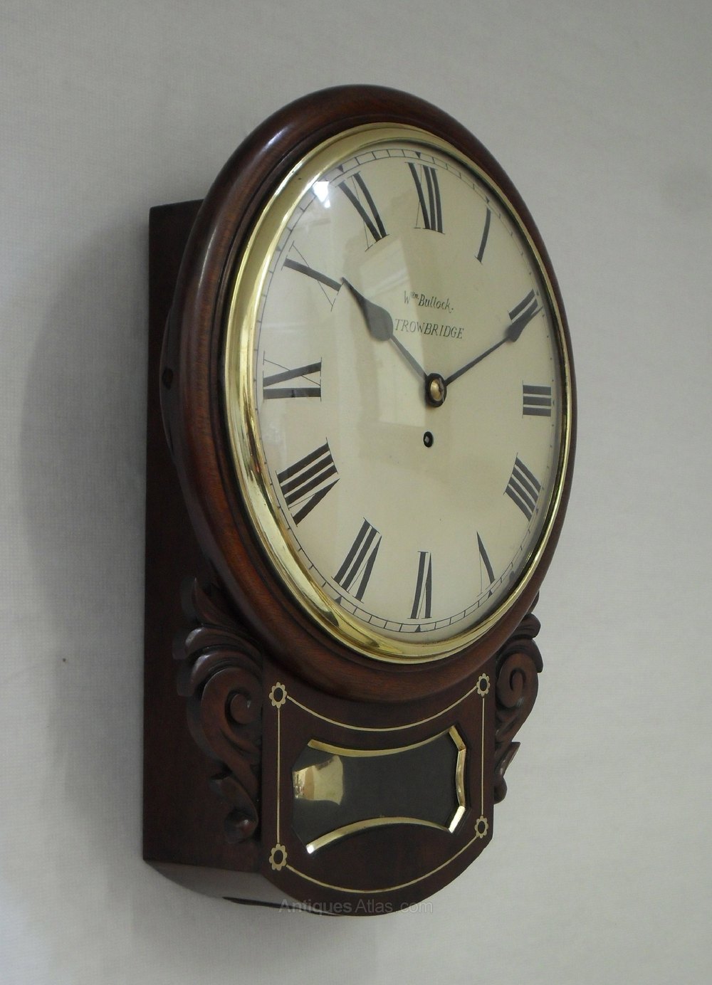Antiques Atlas Mahogany Drop Dial Wall Clock