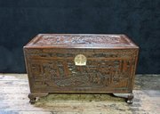 Oriental Teak And Camphor Wood Chest