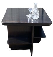 Art Deco Asymetrical Oak Coffee Table/bookshelves