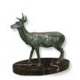 Art Deco Spelter Figure of a deer on a marble base
