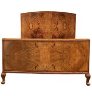 Art Deco Figured Walnut Double Bed