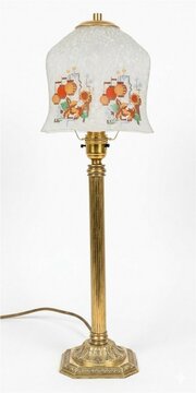 1920s brass table light with c