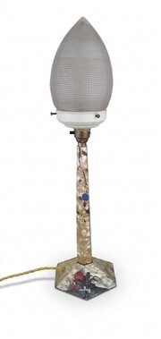 1930s Cellulose Table Lamp With Prismatic  Shade