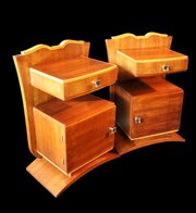 Art Deco Walnut Bedside Cabinets