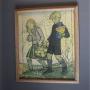 1950s Nursery Print Of Boy & Girl Collecting Fruit
