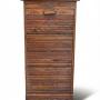 9 Drawer Oak Tambour Front Filing Cabinet