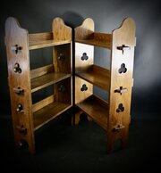 A Pair Of Arts And Crafts Oak "Sedley" Bookshelves