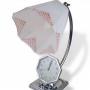 Art Deco bedside lamp with integral alarm clock