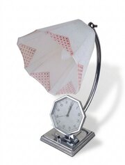 Art Deco Bedside Lamp With Integral Alarm Clock