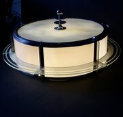 Art Deco Ceiling Light In Chrome And Glass