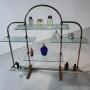 Art Deco chrome shop display stand with adjustable