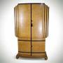 Art Deco cocktail cabinet birds eye maple & ebony