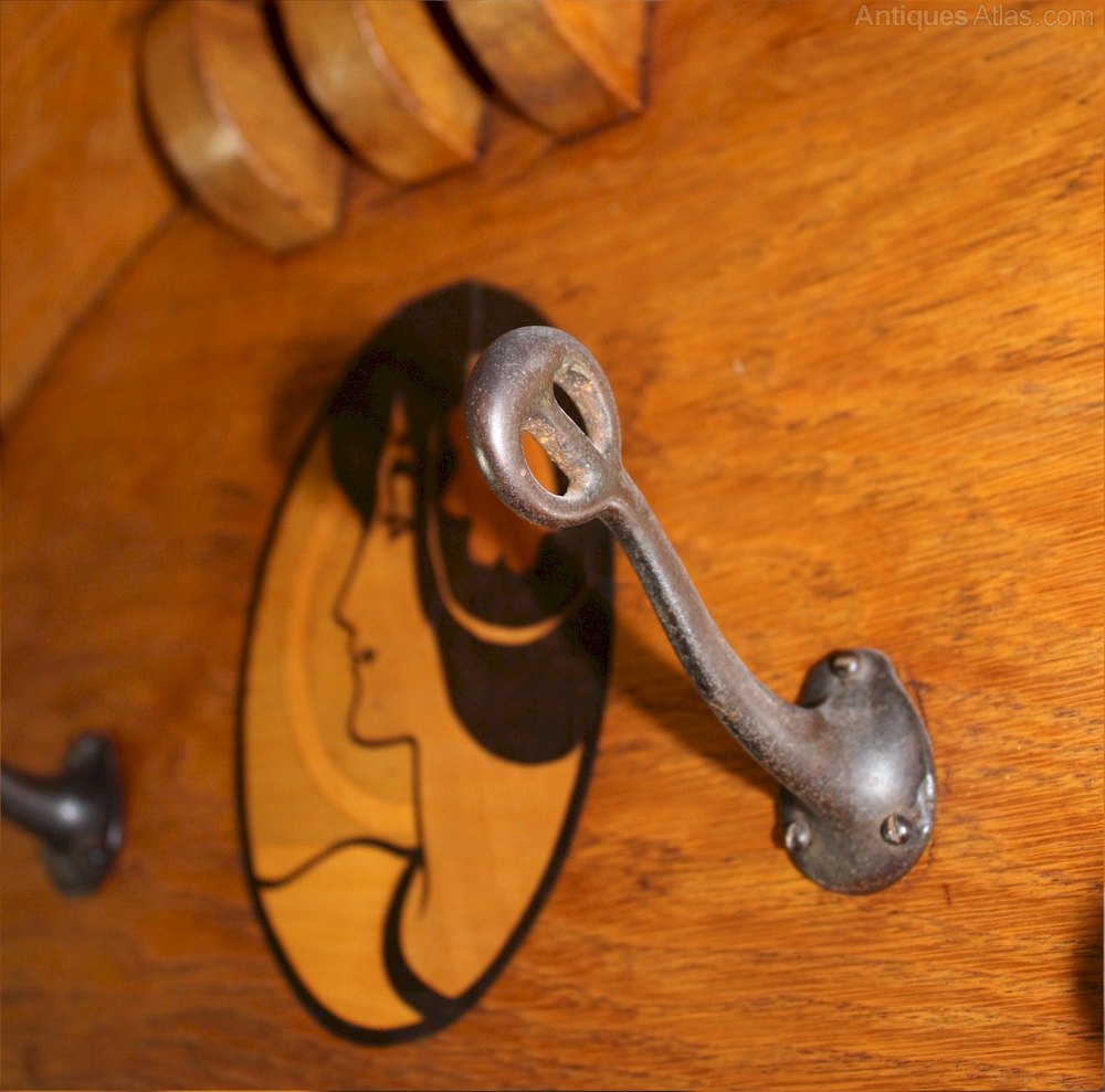 Arts And Crafts Glasgow Style Hallstand With Inlai Antiques Atlas