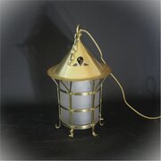 Arts And Crafts Brass Hall Lantern