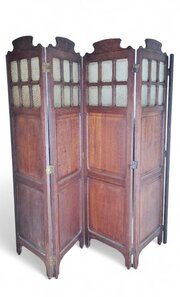 Arts And Crafts 4 Fold Screen In Oak