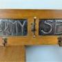 Arts And Crafts  Hat / Coat Rack With Copper Motto