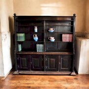 Arts And Crafts Bookcase In Dark Stained Oak