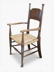 Arts And Crafts Elbow Chair In Oak By William Birch