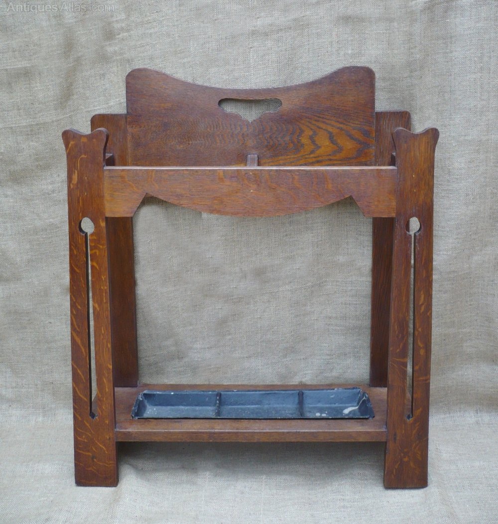 Arts And Crafts Umbrella Stand In Oak Antiques Atlas