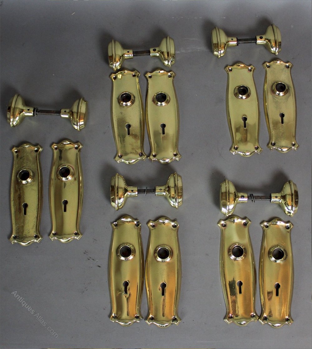 Antiques Atlas Edwardian Brass Door Fittings