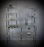 French 1950s shop window shelving unit