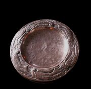 Large Arts and Crafts copper charger with Birds