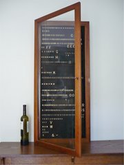 Mahogany Notice Board With Moveable Metal Letters