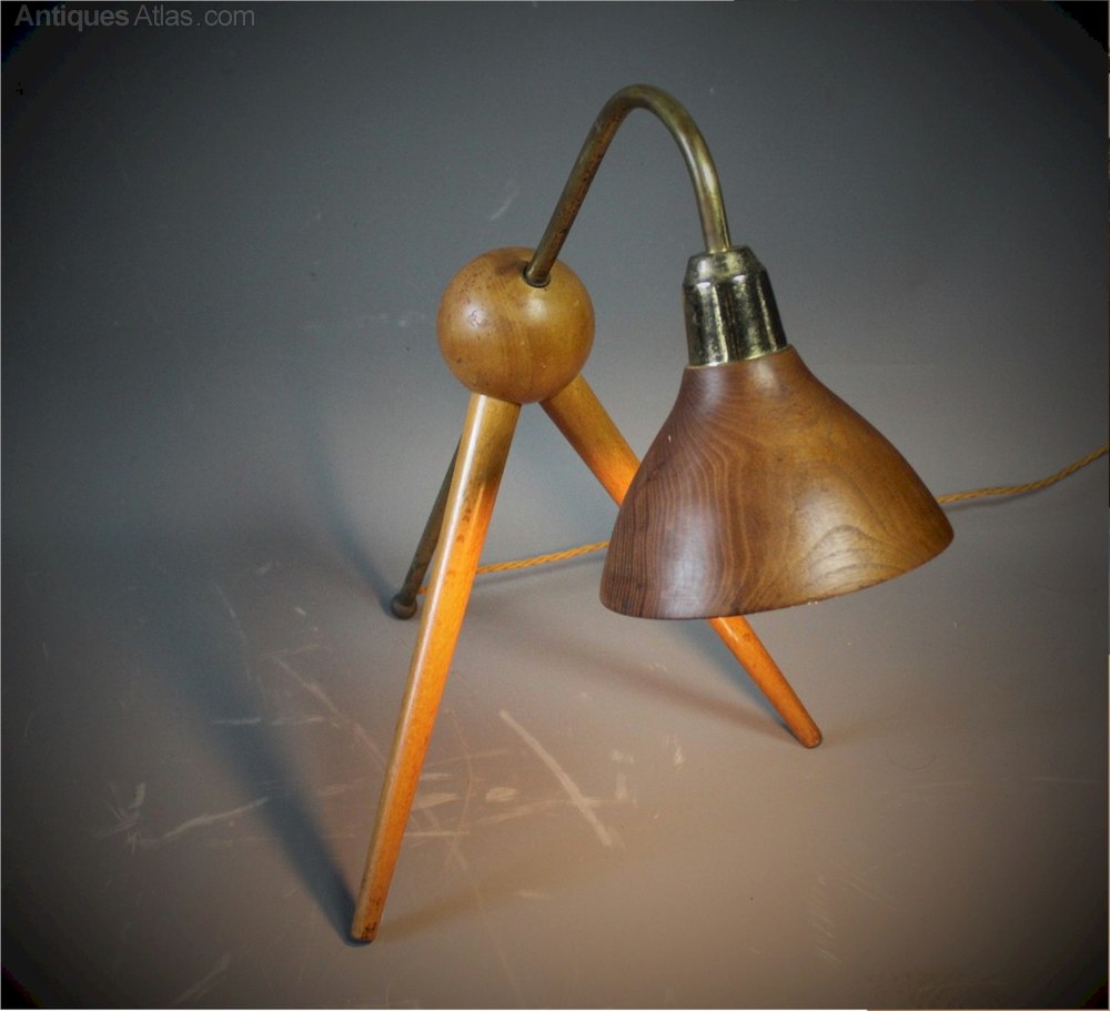 Antiques Atlas Mid Century Tripod Table Lamp