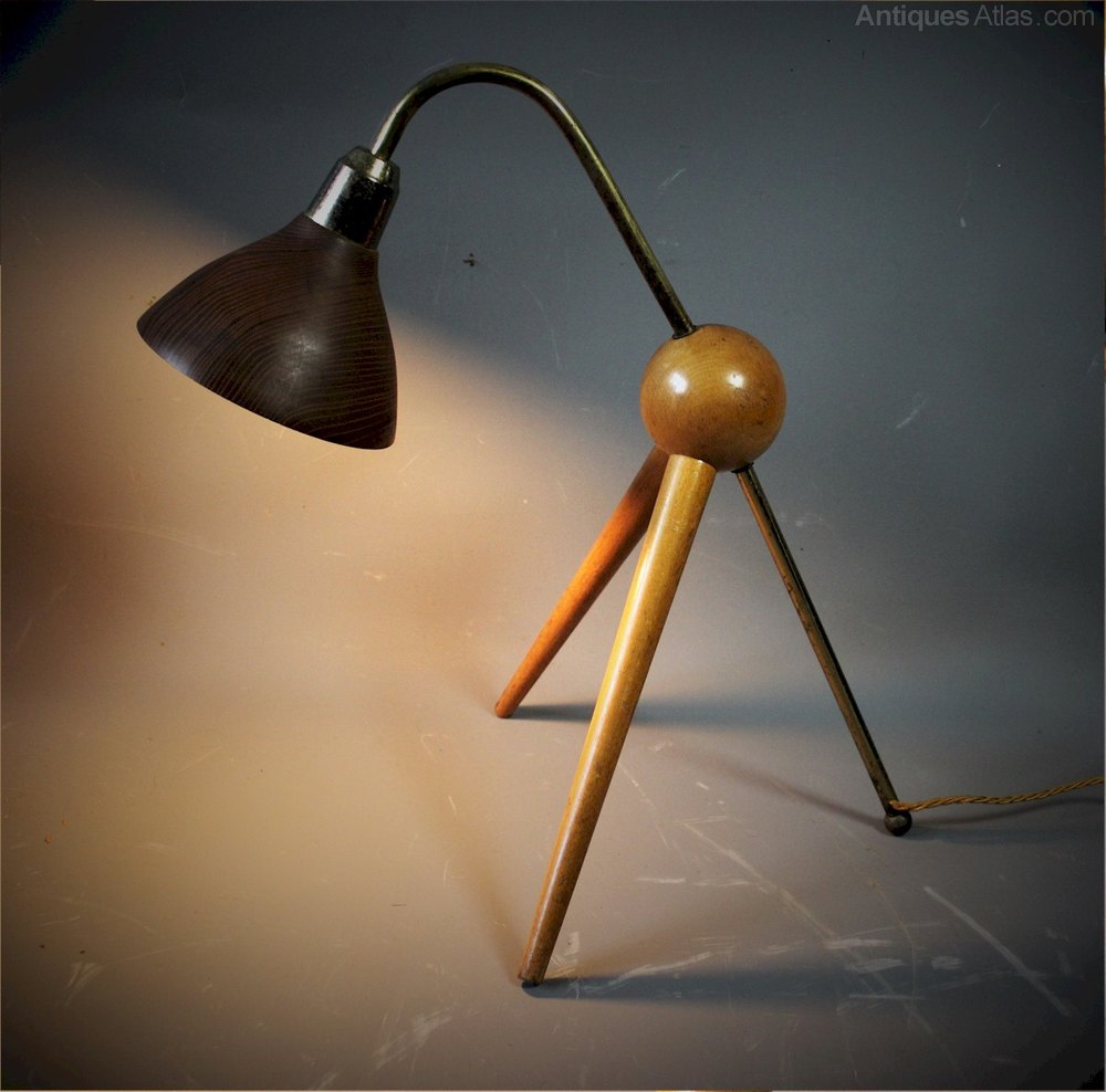 Antiques Atlas Mid Century Tripod Table Lamp