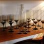 Orrefors , Collection Of Smoked Glass Drinking Glasses