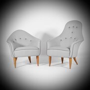 Pair Of Adam And Eve Swedish Armchairs By Kerstin 