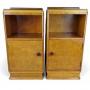 Quality pair of Art Deco blond bedsides