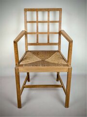 Set Of 6 (4+2) Heals Lattice Back Chairs Pale Oak