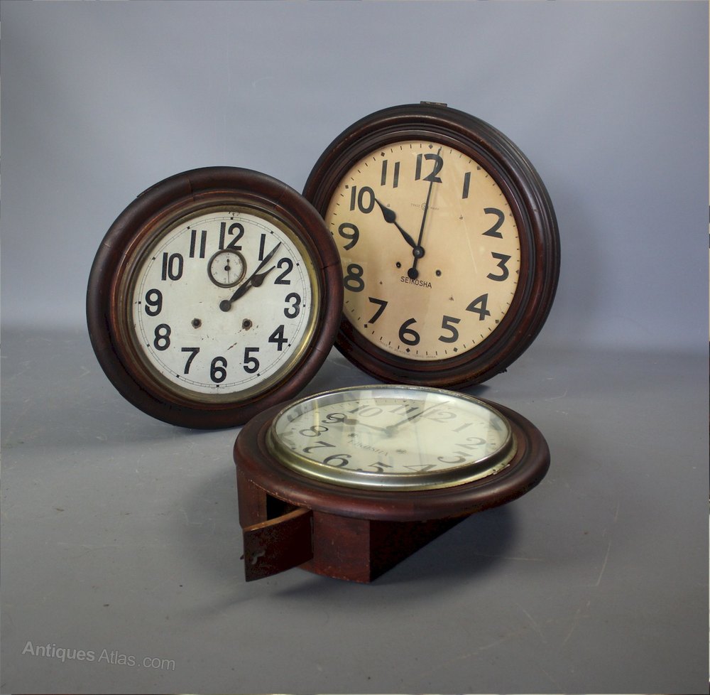 Antiques Atlas Three Japanese Wall Clocks By Seikosha 1920's