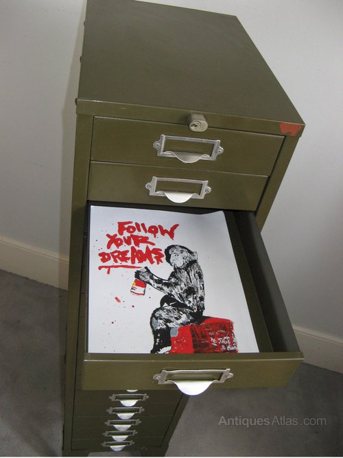 Antiques Atlas Vintage Metal Green Filing By Howden