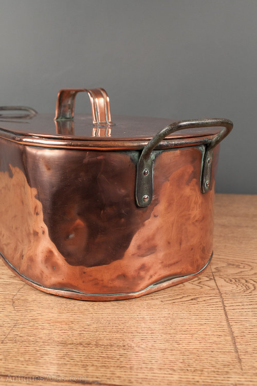 Antiques Atlas 19th Century Copper Fish Kettle.