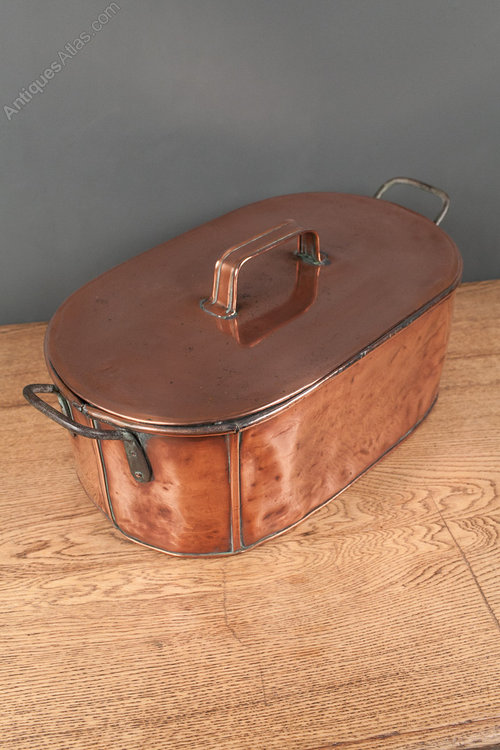 Antiques Atlas 19th Century Copper Fish Kettle.