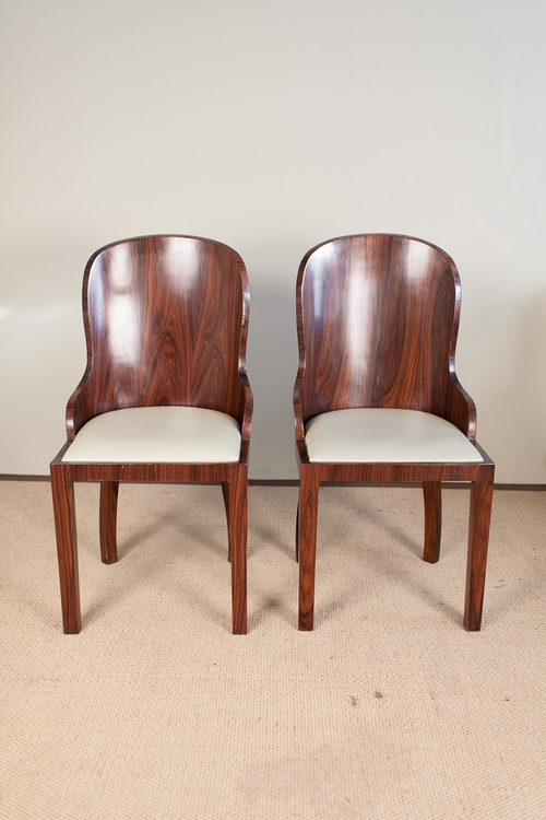 Antiques Atlas A Pair Of Art Deco Style Rosewood Chairs
