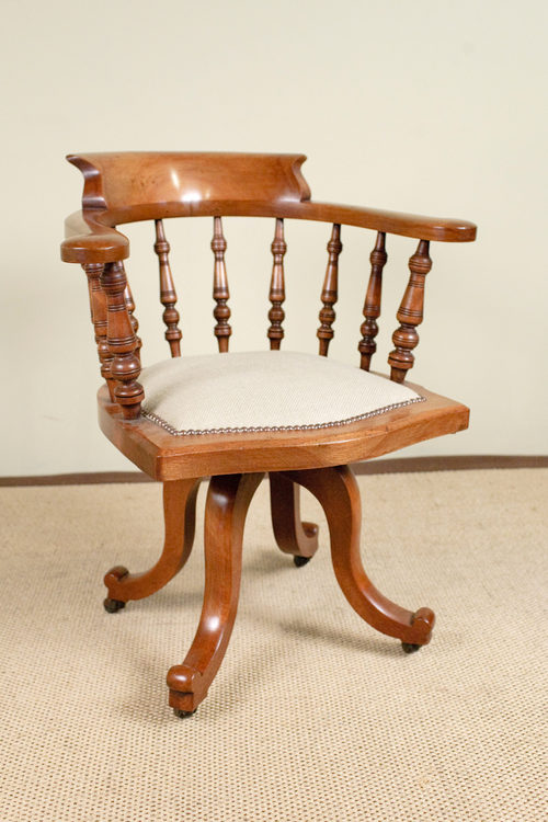 Edwardian Oak Swivel Desk Chair Antiques Atlas