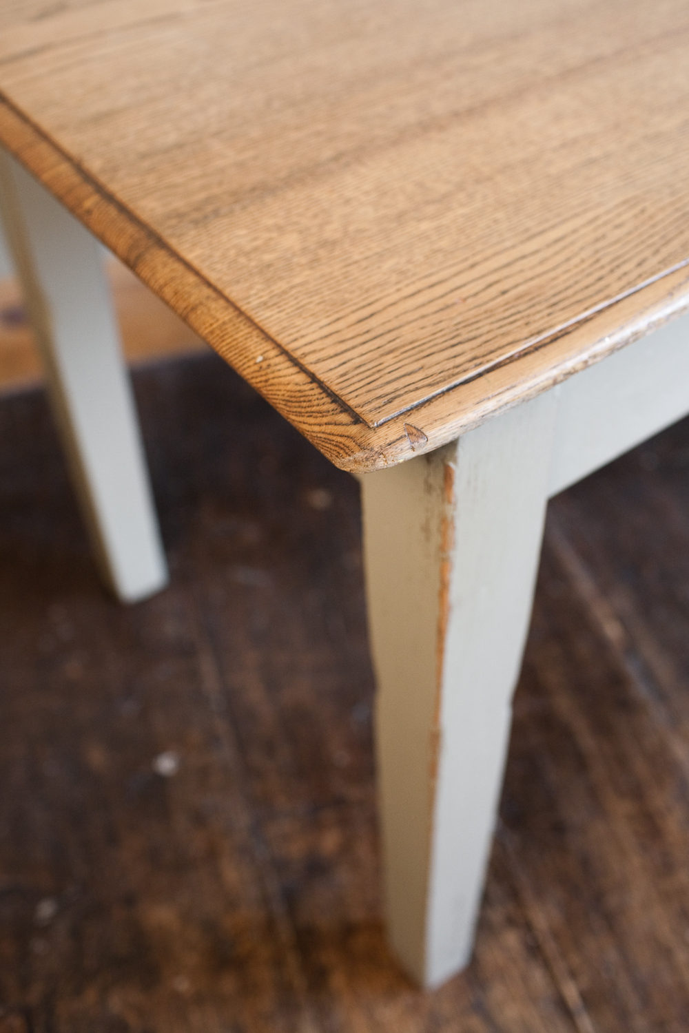 Solid Oak Painted Kitchen Table Antiques Atlas