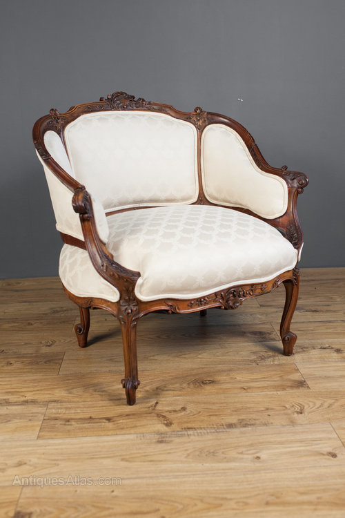 Victorian Carved Walnut Tub Chair Antiques Atlas