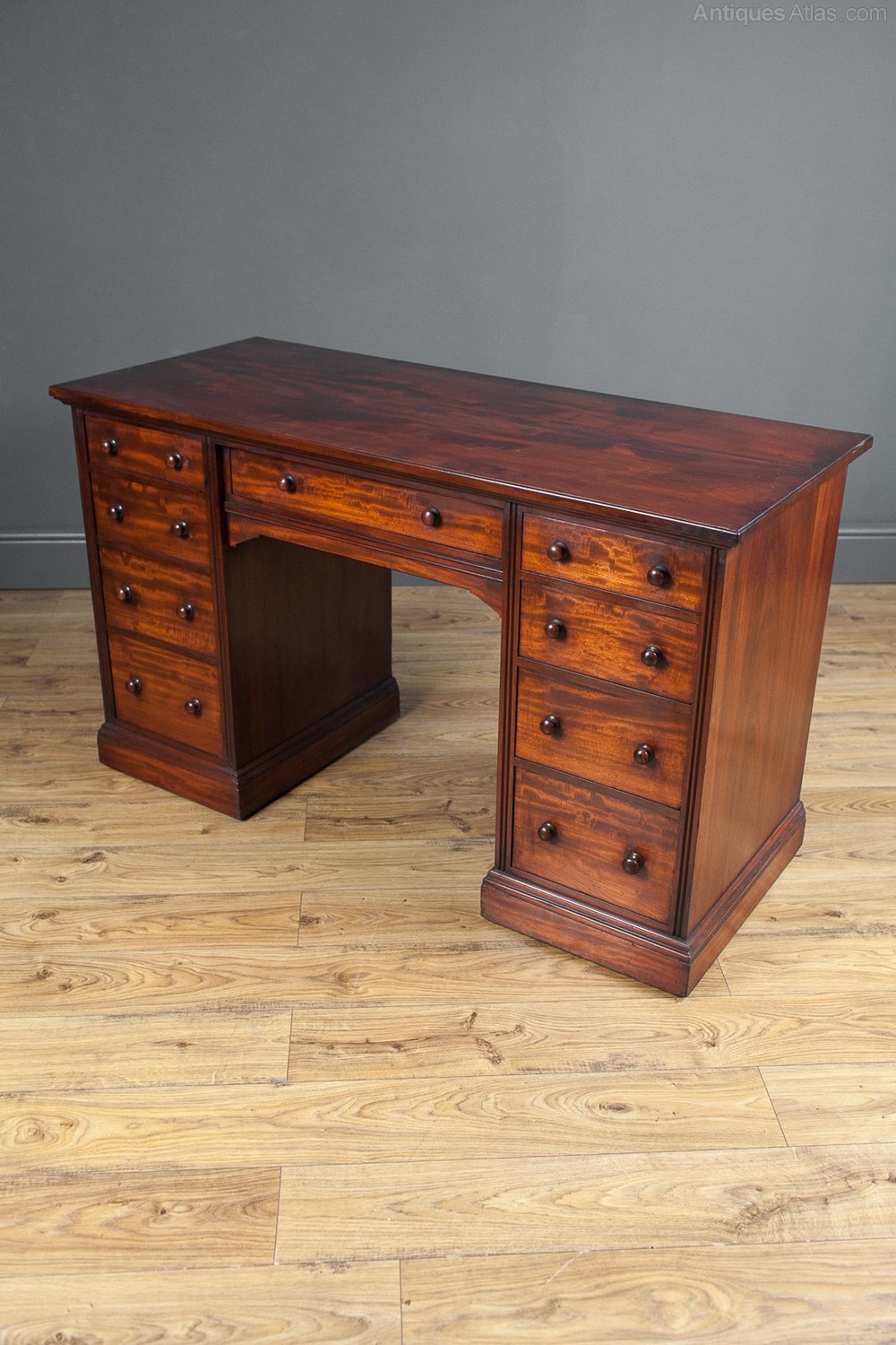 Victorian Mahogany Pedestal Desk Antiques Atlas