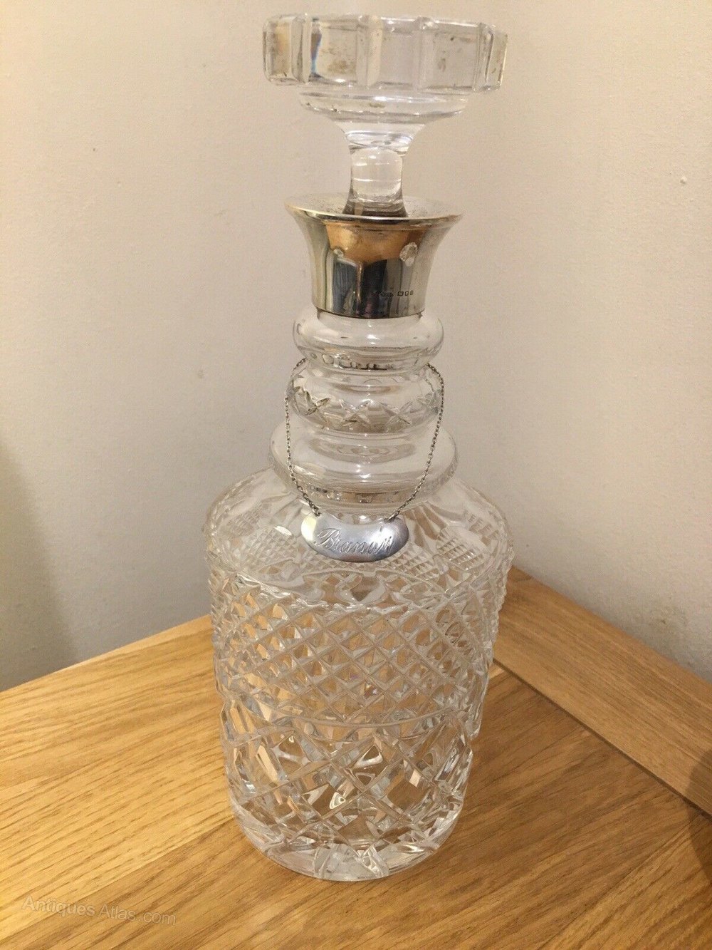 Antiques Atlas Antique Silver Brandy Noggin Decanter Label