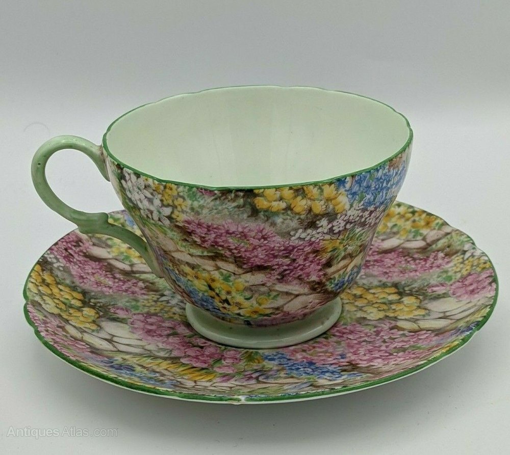 Antiques Atlas Shelley Chintz Rock Garden Duo 1950s as1039a267 / SMT