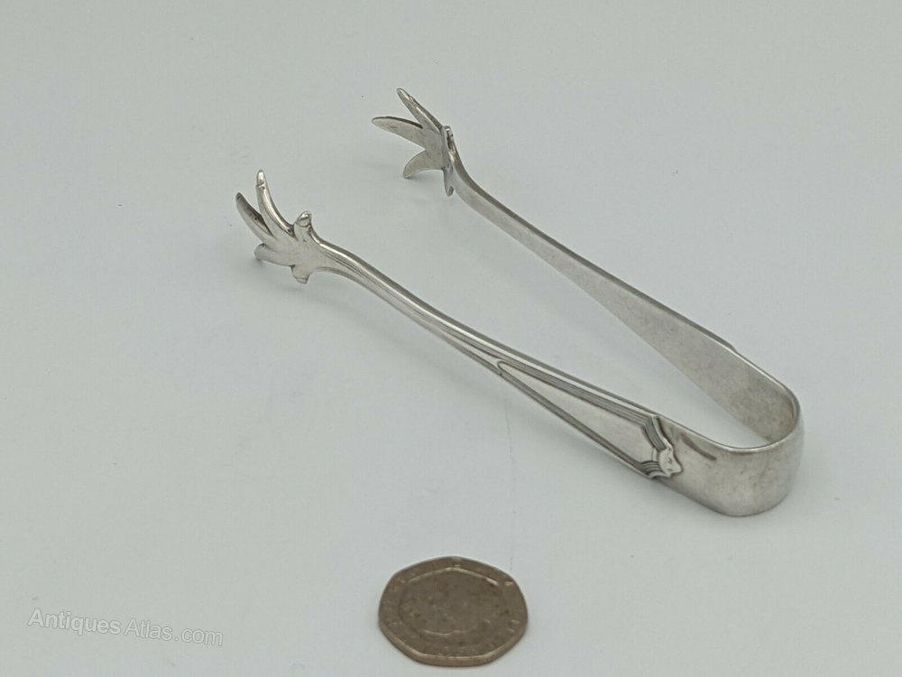 Antiques Atlas Silver Bird Claw Sugar Tongs, Docker & Burn 1923