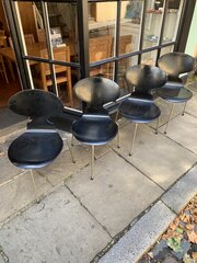 Egg Table And Four Ant Chairs Early 50s.