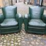 Leather Arm Chairs (pair) 